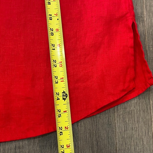 Like New Charter Club Luxury Linen Button Down Blouse Top - Picture 8 of 10